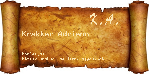 Krakker Adrienn névjegykártya